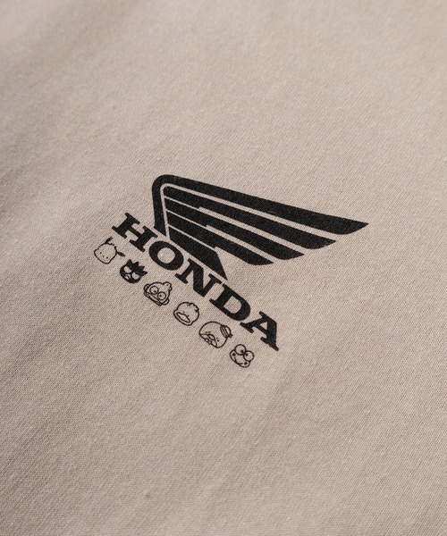 sanrio（サンリオ）の「【71】【HONDA/ホンダ】×【Sanrio/サンリオ】「スーパーカブ」「はぴだんぶい」コラボ クイックドライ クルーネックTシャツ/ユニセックス/レディース/メンズ（Ｓ）（Tシャツ/カットソー・レディース・ブラック/サックスブルー/アッシュグレー/ダークグリーン/ベージュ/イエロー/ホワイト/ブラウン・M/L）」の18枚目の写真