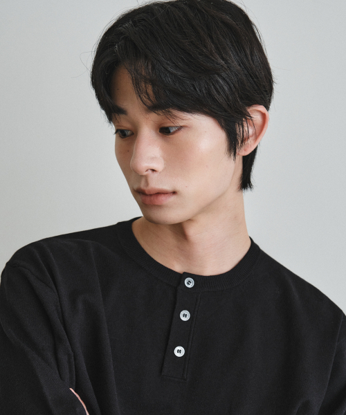 WOSSHABLE minimal helmet neck knit BLACK (WC26KN21)