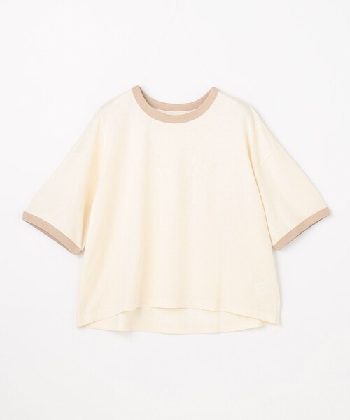 ANY（エニィ）の「リンガーTシャツ（Tシャツ/カットソー・レディース・ベージュ系2/ダークブラウン系/ネイビー系2/アイボリー系・F）」の13枚目の写真