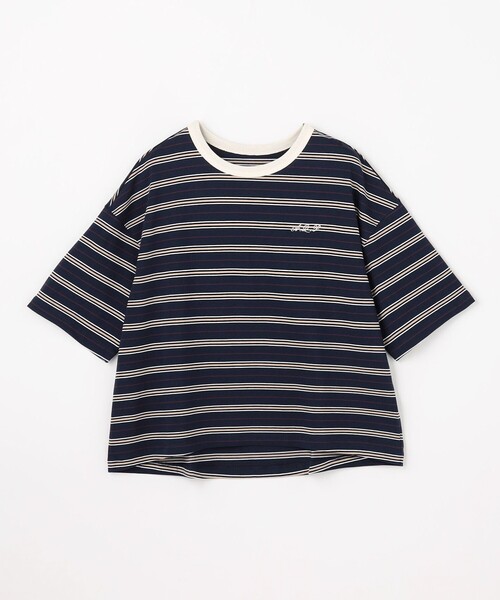 ANY（エニィ）の「リンガーTシャツ（Tシャツ/カットソー・レディース・ベージュ系2/ダークブラウン系/ネイビー系2/アイボリー系・F）」の14枚目の写真