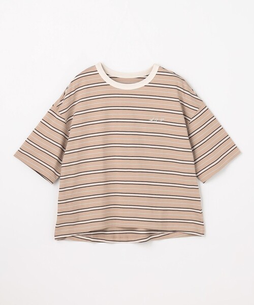 ANY（エニィ）の「リンガーTシャツ（Tシャツ/カットソー・レディース・ベージュ系2/ダークブラウン系/ネイビー系2/アイボリー系・F）」の15枚目の写真