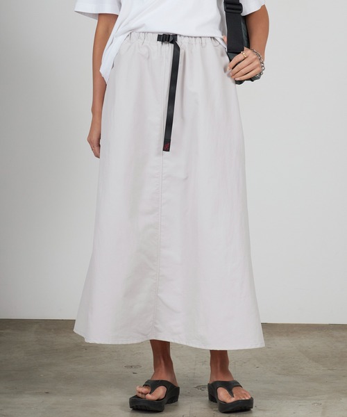 Gramicci(グラミチ)の「Gramicci/グラミチ NYLON FLARE SKIRT ロングスカート(スカート・レディース・ブラック/アイボリー/ブラウン/ライトグリーン/ダークネイビー・S/M/L)」の20枚目の写真