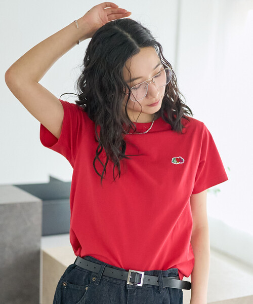 FREAK'S STORE（フリークスストア）の「FRUIT OF THE LOOM × FREAK'S STORE/フルーツオブザルーム 別注 ベーシック半袖Tシャツ（Tシャツ/カットソー・レディース・オフホワイト/ネイビー/レッド/ブラウン/ブラック・MEDIUM/SMALL）」の7枚目の写真