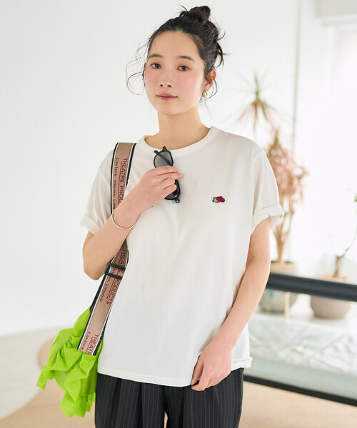 FREAK'S STORE（フリークスストア）の「FRUIT OF THE LOOM × FREAK'S STORE/フルーツオブザルーム 別注 ベーシック半袖Tシャツ（Tシャツ/カットソー・レディース・オフホワイト/ネイビー/レッド/ブラウン/ブラック・MEDIUM/SMALL）」の13枚目の写真