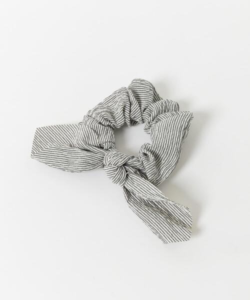 SMELLY(スメリー)の「ストライプリボンシュシュ(シュシュ・レディース・ブラック系その他・-)」の6枚目の写真