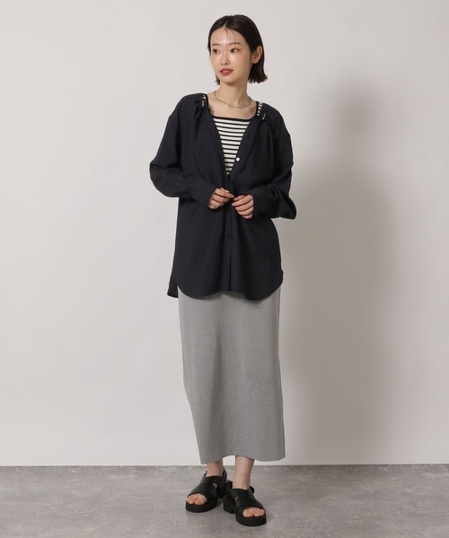 LAKOLE（ラコレ）の「ドロストシアーブラウス / 659839（シャツ/ブラウス・レディース・ブラック/イエロー/ブルー系その他/グリーン系その他・FREE）」の5枚目の写真