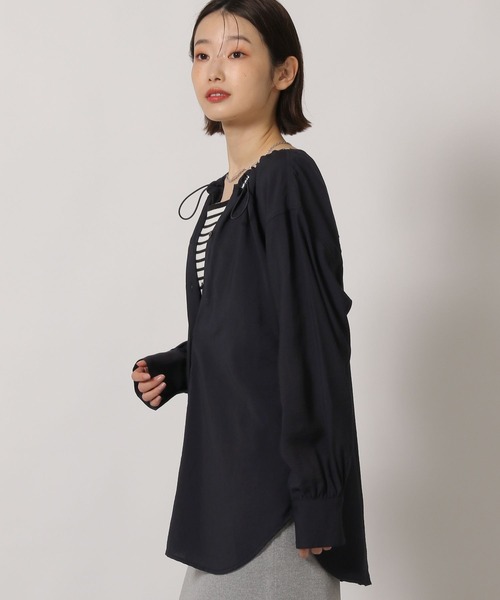 LAKOLE（ラコレ）の「ドロストシアーブラウス / 659839（シャツ/ブラウス・レディース・ブラック/イエロー/ブルー系その他/グリーン系その他・FREE）」の9枚目の写真