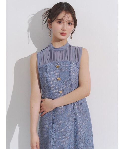 MERCURYDUO(マーキュリーデュオ)の「レースベアドッキングワンピース(ワンピース・レディース・ブラック/ブルー・MEDIUM/SMALL)」の5枚目の写真