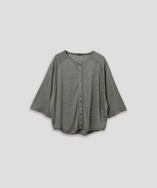 kha:ki(カーキ)の「「KHA:KI / カーキ」リネン11Bカーディガン(Tシャツ/カットソー・レディース・ブラック/オフホワイト/オリーブ/ライトベージュ・1)」の21枚目の写真
