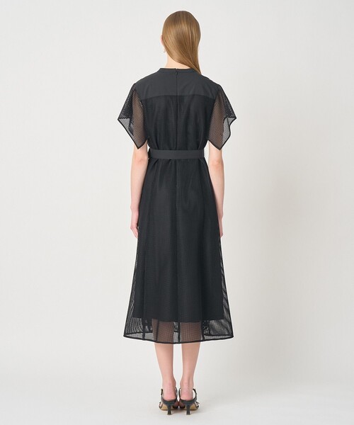 ANAYI（アナイ）の「メッシュラッセルフレア袖 ワンピース（ワンピース・レディース・ブラック・38/36/34）」の4枚目の写真