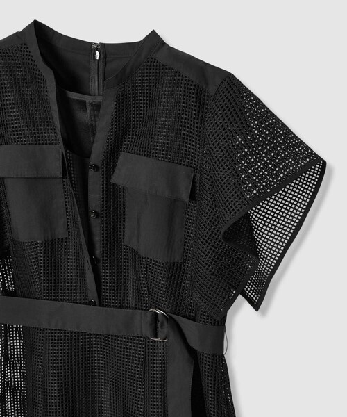 ANAYI（アナイ）の「メッシュラッセルフレア袖 ワンピース（ワンピース・レディース・ブラック・38/36/34）」の10枚目の写真