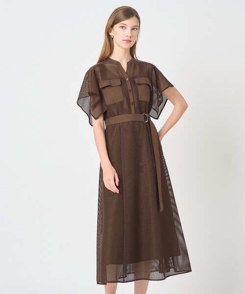 ANAYI（アナイ）の「メッシュラッセルフレア袖 ワンピース（ワンピース・レディース・ブラック/ホワイト/ブラウン・38/36/34）」の21枚目の写真