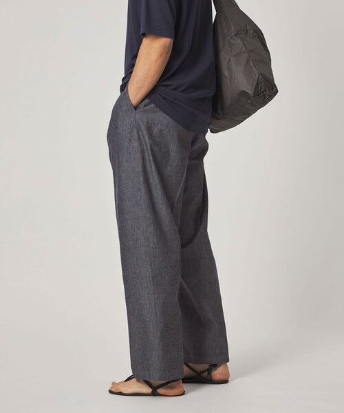 Steven Alan（スティーブンアラン）の「＜Steven Alan＞ デニムシャンブレー イン ツープリーツ ドレス トラウザーズ（スラックス・メンズ・ネイビー/ダークグレー・XL/L/M/S）」の11枚目の写真