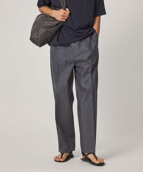 Steven Alan（スティーブンアラン）の「＜Steven Alan＞ デニムシャンブレー イン ツープリーツ ドレス トラウザーズ（スラックス・メンズ・ネイビー/ダークグレー・XL/L/M/S）」の13枚目の写真