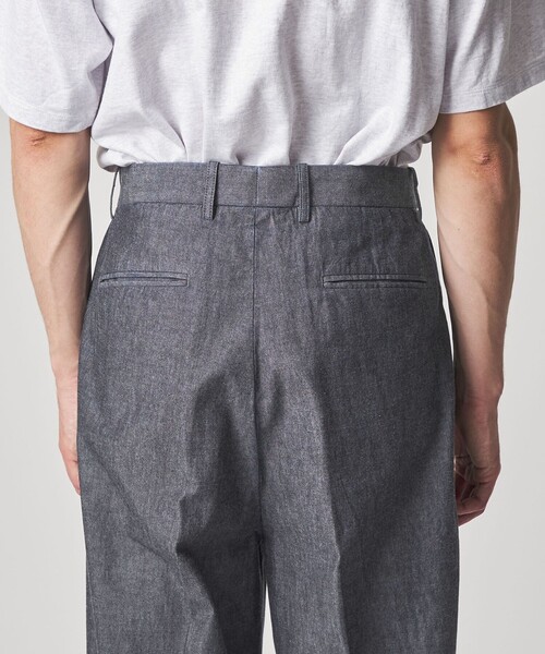 Steven Alan（スティーブンアラン）の「＜Steven Alan＞ デニムシャンブレー イン ツープリーツ ドレス トラウザーズ（スラックス・メンズ・ネイビー/ダークグレー・XL/L/M/S）」の18枚目の写真