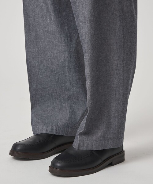 Steven Alan（スティーブンアラン）の「＜Steven Alan＞ デニムシャンブレー イン ツープリーツ ドレス トラウザーズ（スラックス・メンズ・ネイビー/ダークグレー・XL/L/M/S）」の19枚目の写真