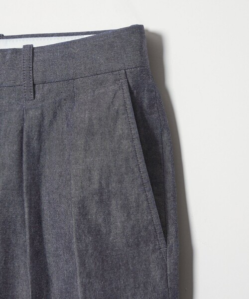 Steven Alan（スティーブンアラン）の「＜Steven Alan＞ デニムシャンブレー イン ツープリーツ ドレス トラウザーズ（スラックス・メンズ・ネイビー/ダークグレー・XL/L/M/S）」の22枚目の写真