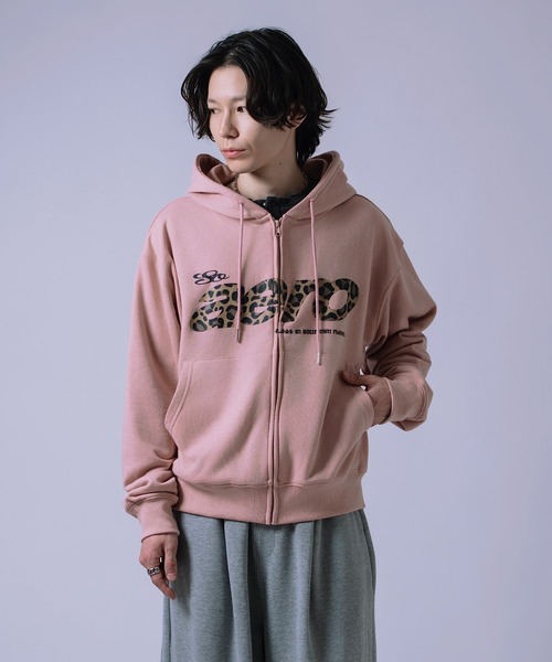 improves（インプローブス）の「総柄ロゴ ZIPパーカー（パーカー・メンズ・ブラック/ピンク/グレー・LARGE）」の3枚目の写真