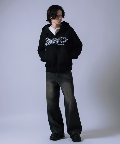 improves(インプローブス)の「総柄ロゴ ZIPパーカー(パーカー・メンズ・ブラック/ピンク/グレー・LARGE/MEDIUM)」の8枚目の写真