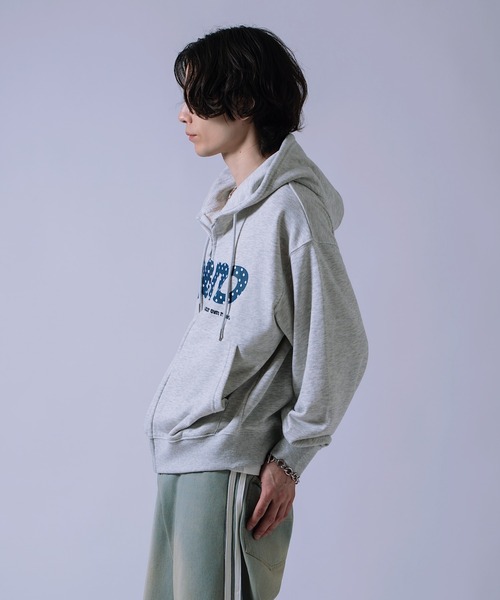 improves(インプローブス)の「総柄ロゴ ZIPパーカー(パーカー・メンズ・ブラック/ピンク/グレー・LARGE/MEDIUM)」の10枚目の写真