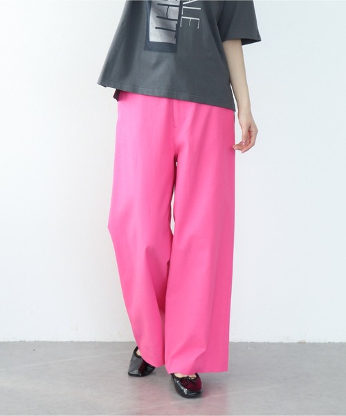 Jines（ジネス）の「ドライオックスマーベルトパンツ（その他パンツ・レディース・ホワイト/ピンク/ネイビー/ブラウン・38/36）」の4枚目の写真