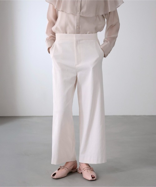 Jines（ジネス）の「ドライオックスマーベルトパンツ（その他パンツ・レディース・ホワイト/ピンク/ネイビー/ブラウン・38/36）」の5枚目の写真