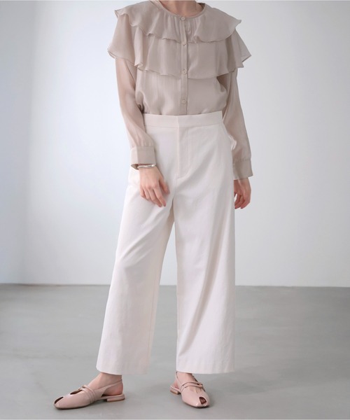 Jines（ジネス）の「ドライオックスマーベルトパンツ（その他パンツ・レディース・ホワイト/ピンク/ネイビー/ブラウン・38/36）」の6枚目の写真