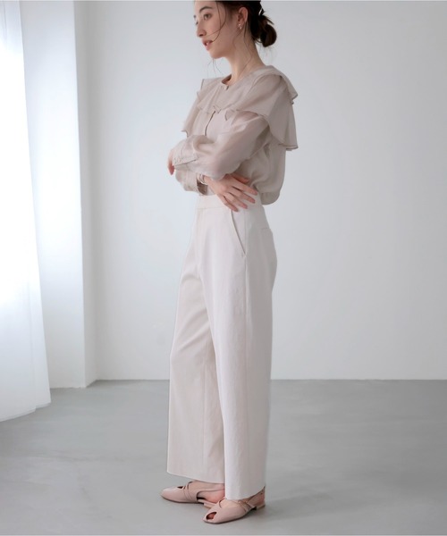 Jines（ジネス）の「ドライオックスマーベルトパンツ（その他パンツ・レディース・ホワイト/ピンク/ネイビー/ブラウン・38/36）」の7枚目の写真