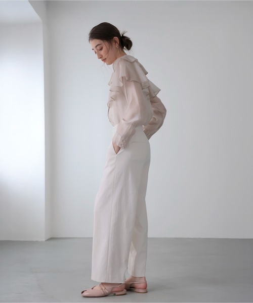 Jines（ジネス）の「ドライオックスマーベルトパンツ（その他パンツ・レディース・ホワイト/ピンク/ネイビー/ブラウン・38/36）」の8枚目の写真