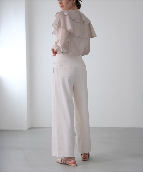 Jines（ジネス）の「ドライオックスマーベルトパンツ（その他パンツ・レディース・ホワイト/ピンク/ネイビー/ブラウン・38/36）」の9枚目の写真