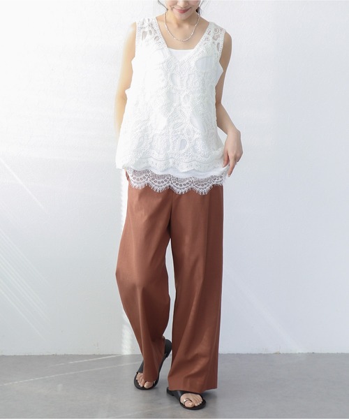 Jines（ジネス）の「ドライオックスマーベルトパンツ（その他パンツ・レディース・ホワイト/ピンク/ネイビー/ブラウン・38/36）」の13枚目の写真