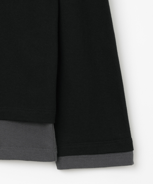 Millo Archive（ミロ アーカイブ）の「スキンレイヤードヘンリーネックTシャツ[ブラック]（Tシャツ/カットソー・メンズ・その他・LARGE/X-LARGE/MEDIUM）」の3枚目の写真