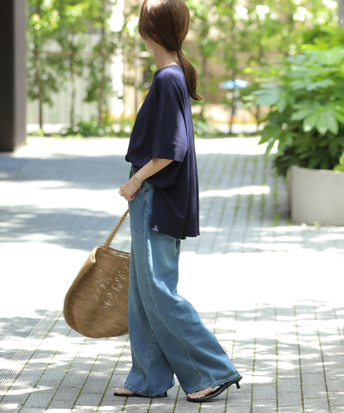 JOURNAL STANDARD relume(ジャーナルスタンダード レリューム)の「《追加6 / 新色》接触冷感 / ウォッシャブルクールポンチョプルオーバー(ニット/セーター・レディース・ブラック/グリーン/ブラウン/ライトグレー/ネイビー・FREE)」の16枚目の写真