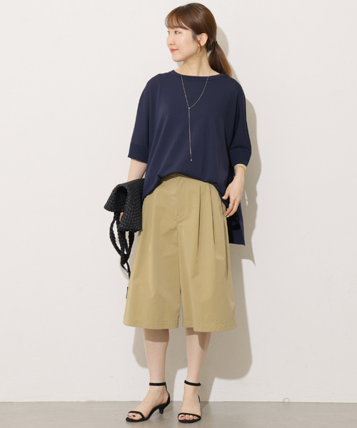 JOURNAL STANDARD relume(ジャーナルスタンダード レリューム)の「《追加6 / 新色》接触冷感 / ウォッシャブルクールポンチョプルオーバー(ニット/セーター・レディース・ブラック/グリーン/ブラウン/ライトグレー/ネイビー・FREE)」の22枚目の写真