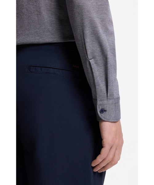 BOSS(ボス)の「【オンライン限定】スリムフィットシャツ メランジ コットンジャージー(シャツ/ブラウス・メンズ・ホワイト/ダークブルー・XL/M/S/L/XS)」の9枚目の写真