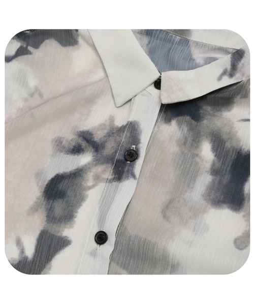 U:UME（ユーム）の「Ink Style Shirt（シャツ/ブラウス・メンズ・グレー・MEDIUM）」の4枚目の写真