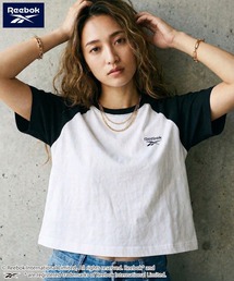 【karlas別注】Reebok リーボック クロップド ラグランTシャツ UVカット 接触冷感 半袖Tシャツ