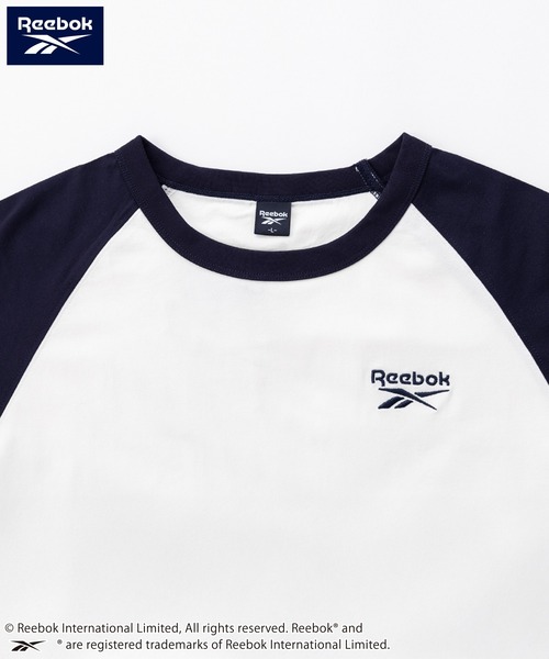 Reebok(リーボック)の「【karlas別注】Reebok リーボック クロップド ラグランTシャツ UVカット 接触冷感 半袖Tシャツ(Tシャツ/カットソー・レディース・ホワイト×ブラック/ブラック/ホワイト×ネイビー・M/L/LL)」の18枚目の写真