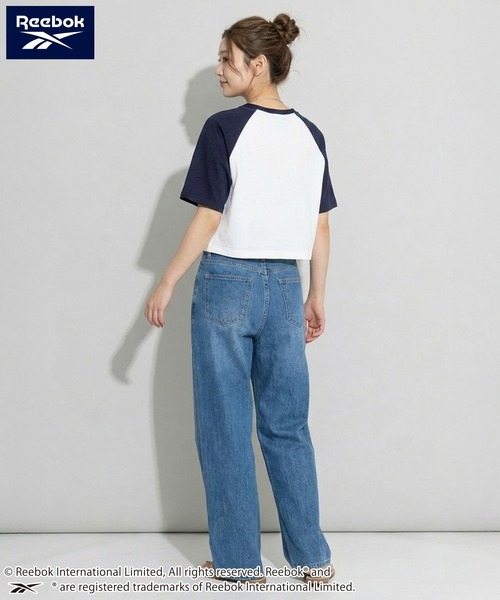 Reebok(リーボック)の「【karlas別注】Reebok リーボック クロップド ラグランTシャツ UVカット 接触冷感 半袖Tシャツ(Tシャツ/カットソー・レディース・ホワイト×ブラック/ブラック/ホワイト×ネイビー・M/L/LL)」の10枚目の写真