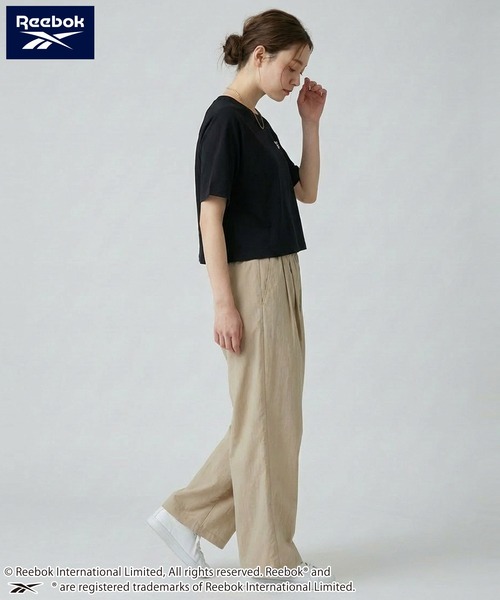 Reebok(リーボック)の「【karlas別注】Reebok リーボック クロップド ラグランTシャツ UVカット 接触冷感 半袖Tシャツ(Tシャツ/カットソー・レディース・ホワイト×ブラック/ブラック/ホワイト×ネイビー・M/L/LL)」の13枚目の写真