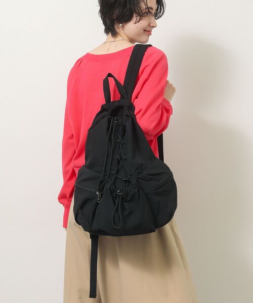 Green　Parks（グリーンパークス）の「ナップリュック（バックパック/リュック・レディース・ブラック/カーキ・FREE）」の3枚目の写真