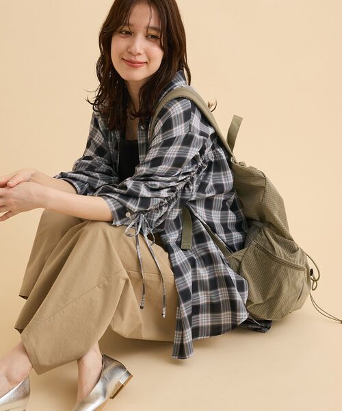 Green　Parks（グリーンパークス）の「ナップリュック（バックパック/リュック・レディース・ブラック/カーキ・FREE）」の13枚目の写真