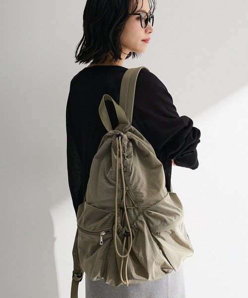 Green　Parks（グリーンパークス）の「ナップリュック（バックパック/リュック・レディース・ブラック/カーキ・FREE）」の2枚目の写真