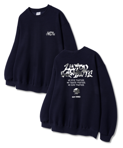 Union Garments(ユニオンガーメンツ)の「ホワイトリムーブ 裏毛 スウェットシャツ ネイビー(スウェット・レディース・その他・L/XL/XXL)」の1枚目の写真