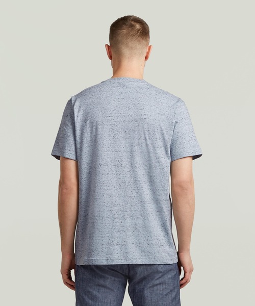 G-STAR(ジースター)の「True Regular T-Shirt/ベーシックデザインワンポイントブランドロゴTシャツ(Tシャツ/カットソー・メンズ・ダークブラック/ホワイト系その他/ライトブルー・MEDIUM/SMALL/X-SMALL/X-LARGE/LARGE)」の21枚目の写真
