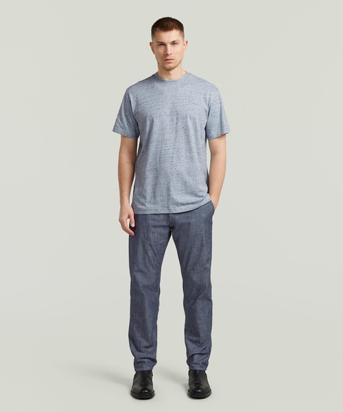 G-STAR(ジースター)の「True Regular T-Shirt/ベーシックデザインワンポイントブランドロゴTシャツ(Tシャツ/カットソー・メンズ・ダークブラック/ホワイト系その他/ライトブルー・MEDIUM/SMALL/X-SMALL/X-LARGE/LARGE)」の19枚目の写真
