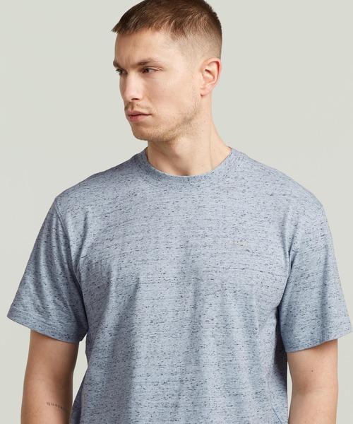G-STAR(ジースター)の「True Regular T-Shirt/ベーシックデザインワンポイントブランドロゴTシャツ(Tシャツ/カットソー・メンズ・ダークブラック/ホワイト系その他/ライトブルー・MEDIUM/SMALL/X-SMALL/X-LARGE/LARGE)」の20枚目の写真