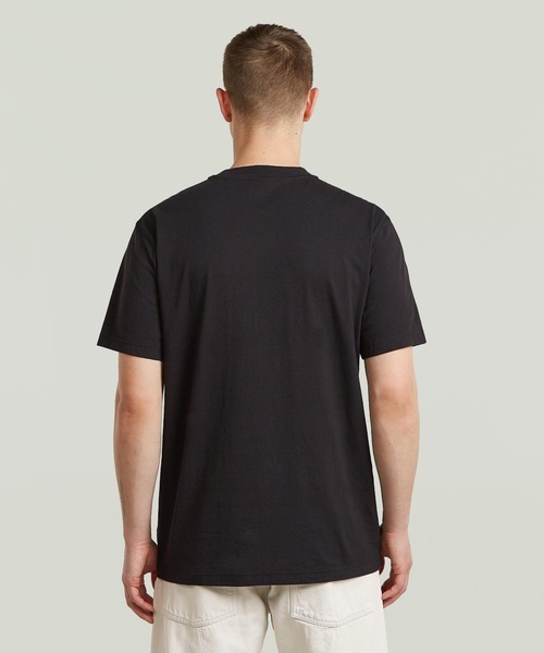 G-STAR(ジースター)の「True Regular T-Shirt/ベーシックデザインワンポイントブランドロゴTシャツ(Tシャツ/カットソー・メンズ・ダークブラック/ホワイト系その他/ライトブルー・MEDIUM/SMALL/X-SMALL/X-LARGE/LARGE)」の9枚目の写真