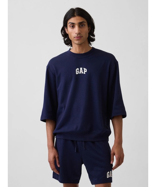 GAP（ギャップ）の「オーバーサイズ GAPロゴ フレンチテリーTシャツ（スウェット・メンズ・オフホワイト/ネイビー/ブラウン/ブラック・XS/L/M/S/XL）」の9枚目の写真