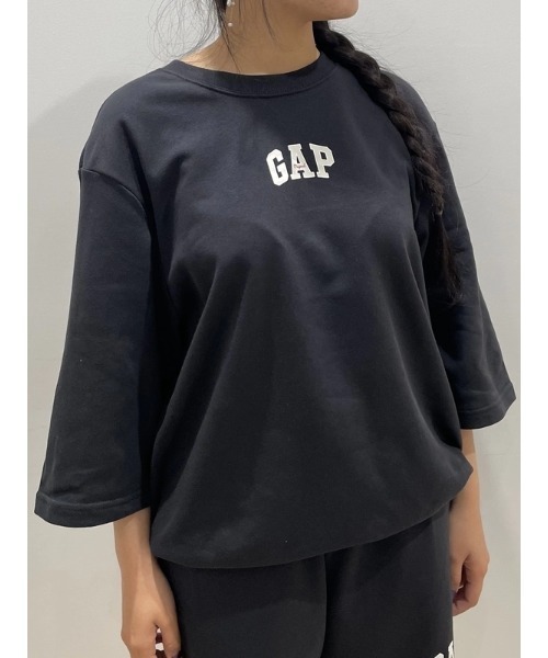 GAP（ギャップ）の「オーバーサイズ GAPロゴ フレンチテリーTシャツ（スウェット・メンズ・オフホワイト/ネイビー/ブラウン/ブラック・XS/L/M/S/XL）」の19枚目の写真